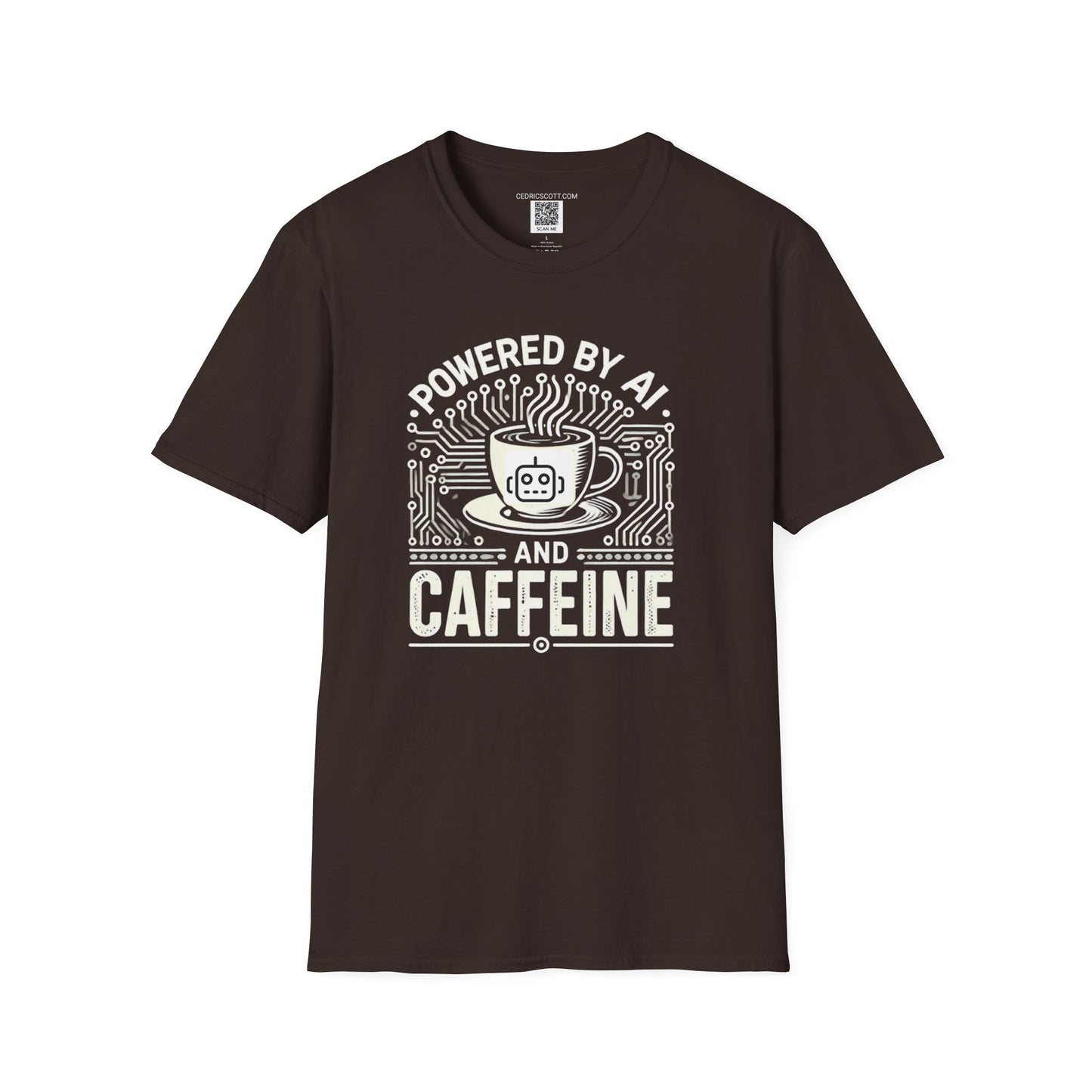 "Powered by AI and Caffeine" Tee