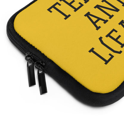 TEACH AND L(EARN) Laptop Sleeve (Yellow) - EDU HUSTLE