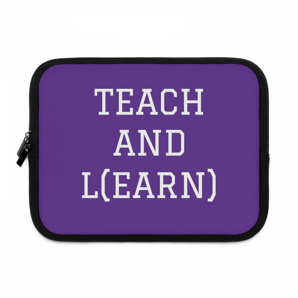 TEACH AND L(EARN) Laptop Sleeve (Purple) - EDU HUSTLE