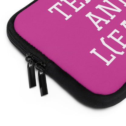 TEACH AND L(EARN) Laptop Sleeve (Pink/White) - EDU HUSTLE