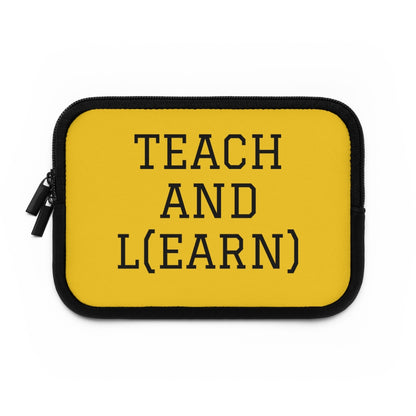 TEACH AND L(EARN) Laptop Sleeve (Yellow) - EDU HUSTLE