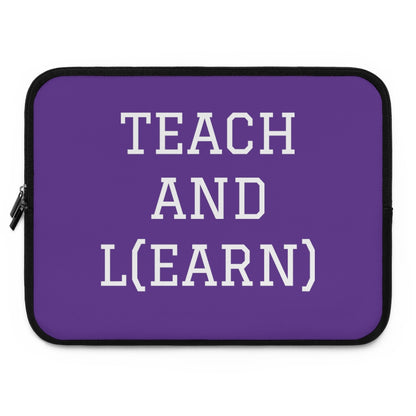 TEACH AND L(EARN) Laptop Sleeve (Purple) - EDU HUSTLE